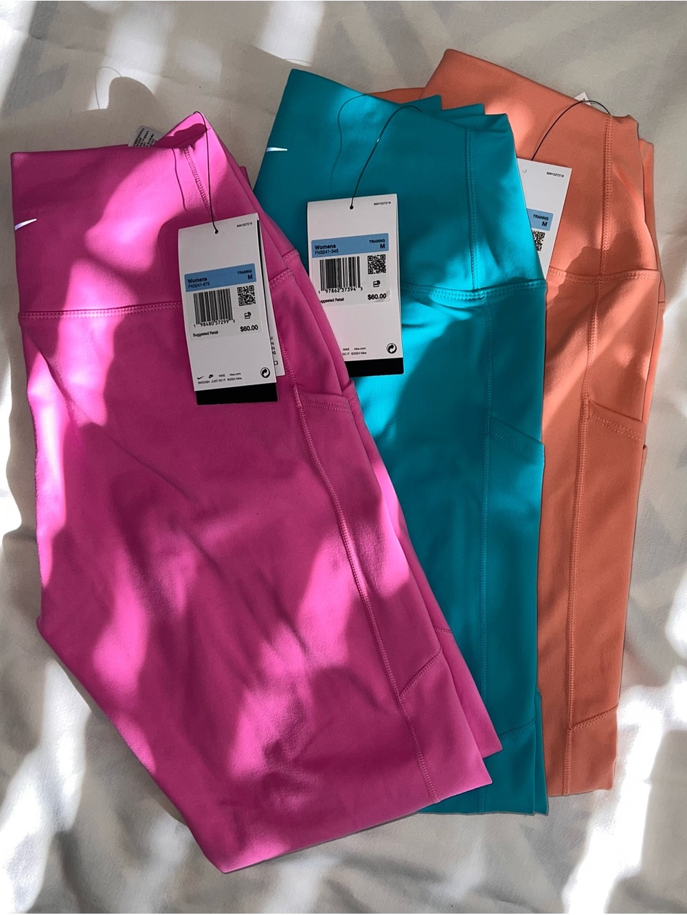 Nike Womens Peach Dri-FIT Training Leggings